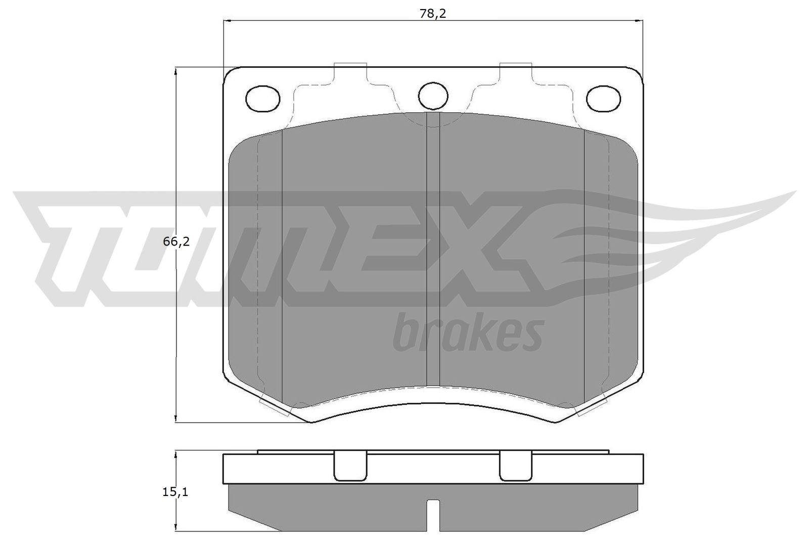 Sada brzdových platničiek kotúčovej brzdy TOMEX Brakes